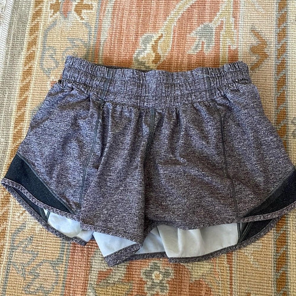 Gray lululemon hottie hot shorts in great condition